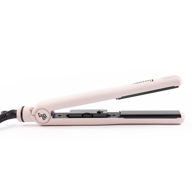 L'ANGE HAIR Aplatir Ceramic 1" Flat Iron | Adjustable Temp & Dual Voltage Hair Straightener | Tourmaline-Infused Plates for Smooth, Frizz-Free Styling | 1 Inch Styling Tool (Blush)
