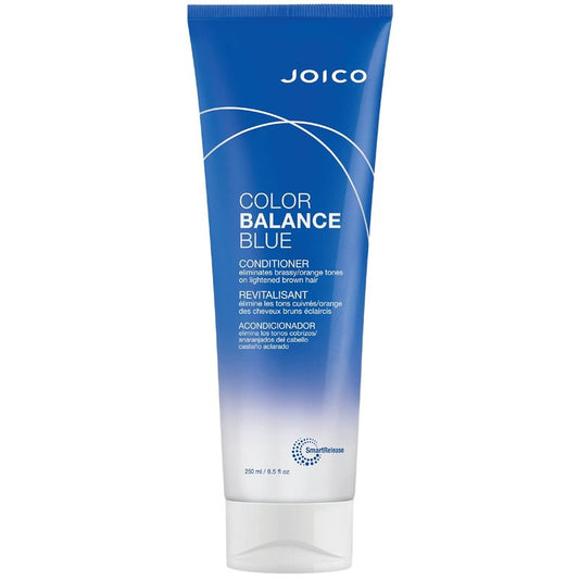 Joico Color Balance Blue Conditioner - Eliminate Brassy Tones & Boost Shine | For Lightened Brown Hair | UV Protection
