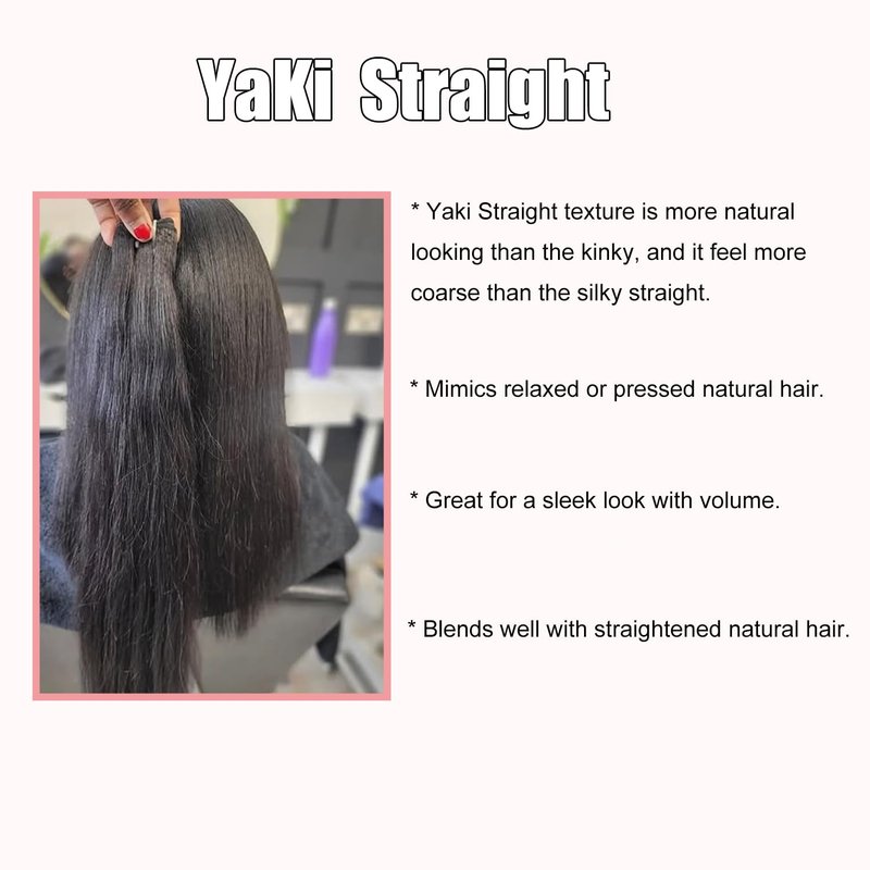 Clip ins Human Hair Remy Black Kinky Straight Clip in for Black Women Yaki Straight Clip in Hair
