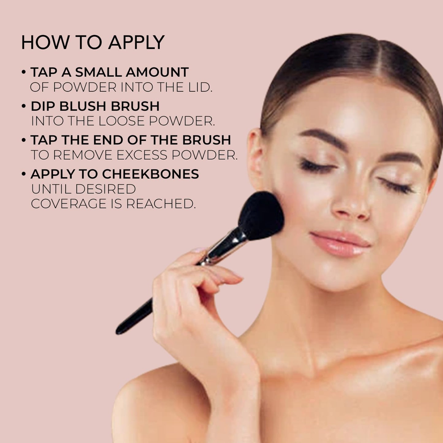 Bellapierre Mineral Blush – Loose Powder Blush, Lightweight Cheek Color, Warm Dewy Finish, Talc-Free, Hypoallergenic & Non-Toxic – 0.3 oz – Amaretto