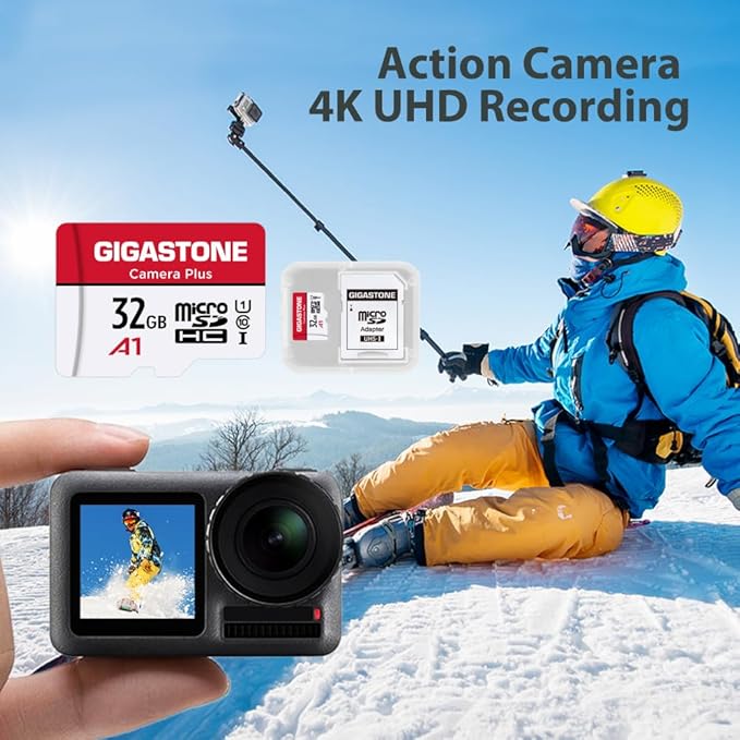 GIGASTONE 32GB Micro SD Card 10-Pack, Camera Plus, MicroSDHC Memory Card for Camera, Wyze Cam, Roku, Full HD Video Recording, UHS-I U1 A1 Class 10, up to 90MB/s, with 10 Adapters