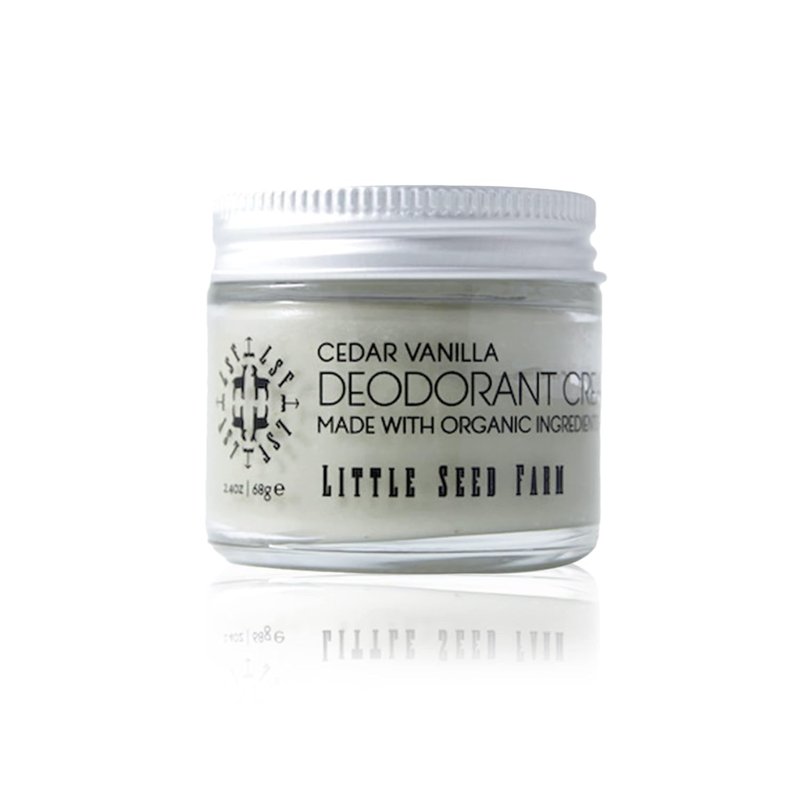 All Natural Deodorant Cream - Aluminum Free Cedar Vanilla | 2.4 Ounce Terracotta Red Jar