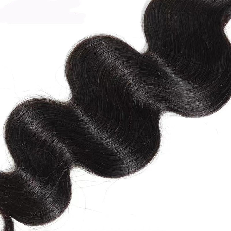 Body Wave Human Hair Bundles 18 Inch Body Single Bundle #1B Natural Black Human Hair Unprocessed Native Virgin Hair 100g Total Double Weft Crochet Human Hair Extensions for Women
