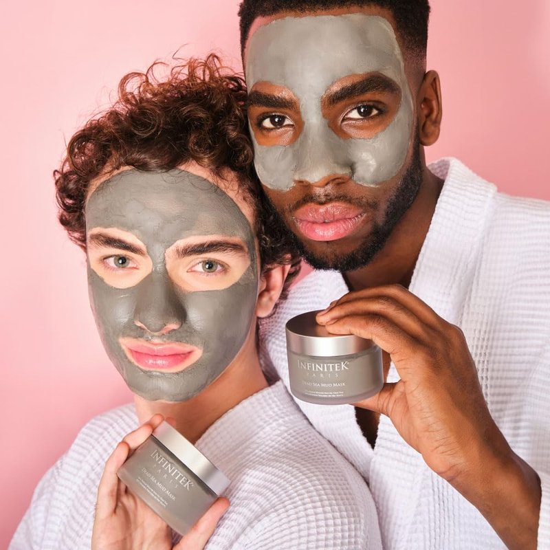 Infinitek Paris | Dead Sea Mud Mask | Galentine’s Gifts & Valentine’s Day Gifts for Women | Face Mask for Acne Treatment, Blackhead Remover, Antioxidant Pore Cleaner | 2.47 oz / 70 g