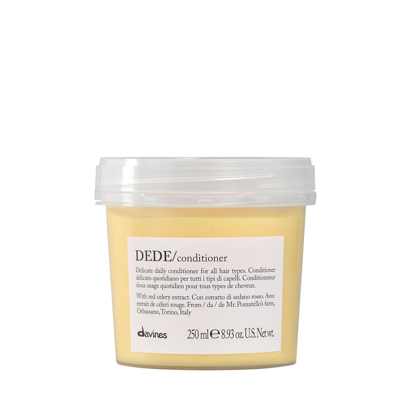 Davines DEDE Conditioner, Daily Lightweight Moisturizing Formula for Medium Fine & Fine Hair - Gentle Mineral-Rich Detangler to Soften & Untangle with Red Celery Extract, Weightless, 8.45 Fl Oz