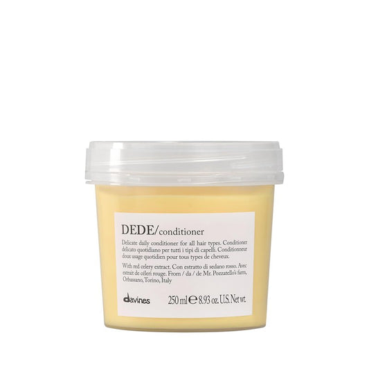 Davines DEDE Conditioner, Daily Lightweight Moisturizing Formula for Medium Fine & Fine Hair - Gentle Mineral-Rich Detangler to Soften & Untangle with Red Celery Extract, Weightless, 8.45 Fl Oz