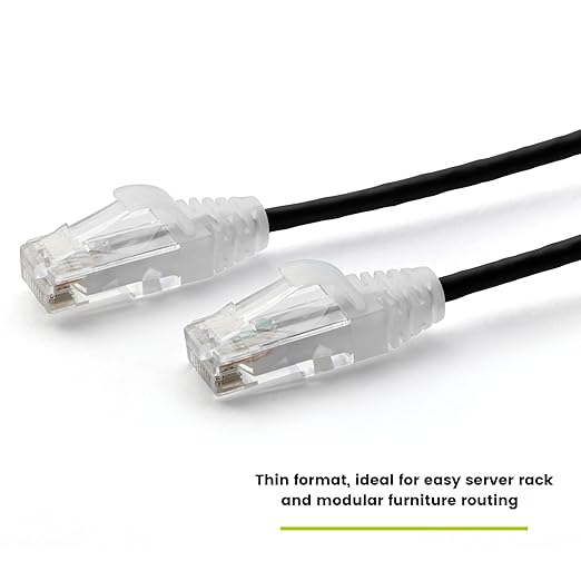 TRUECABLE Cat6 Component Rated Patch Cable, Unshielded (U/UTP), 25ft, Black, 28AWG Stranded Pure Copper, Snagless 10G High-Speed Ethernet Cable, PoE++ 4PPoE 100W, UL Listed, RoHS-3, 5 Pack
