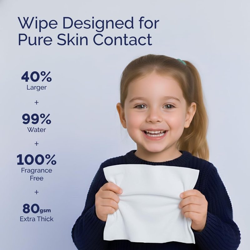 Hoppi Flushable Wipes for Toddlers, Silky Flush Designed for Kids Potty Training, Hypoallergenic, 99% Water, Plant-Based, Fragrance Free, Sewer & Septic Safe Baby Water Wipes, 4 Pack (224 Wipes)