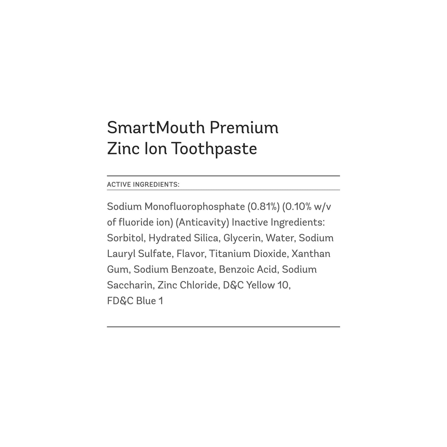 SmartMouth Anti-Cavity + Zinc Toothpaste - Fluoride for Cavity Prevention - Remineralizes Enamel - Sensitive Whitening - Alcohol-Free, Sugar-Free & Gluten-Free - 6 oz, 3-Pack