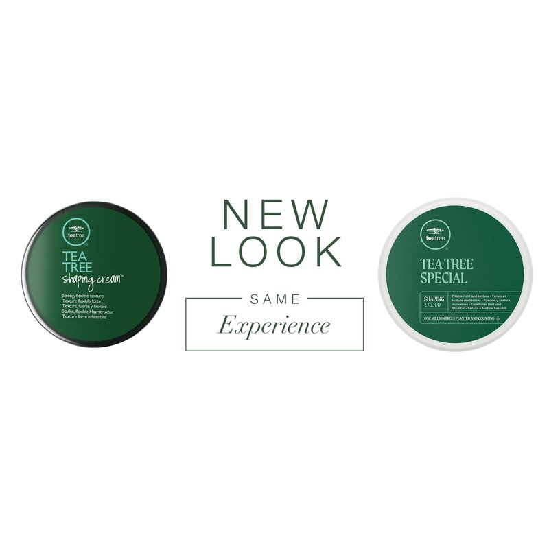 Tea Tree Shaping Cream,Hair Styling Cream,Long-Lasting Hold,Matte Finish,For All Hair Types,3 oz,(Pack of 2)