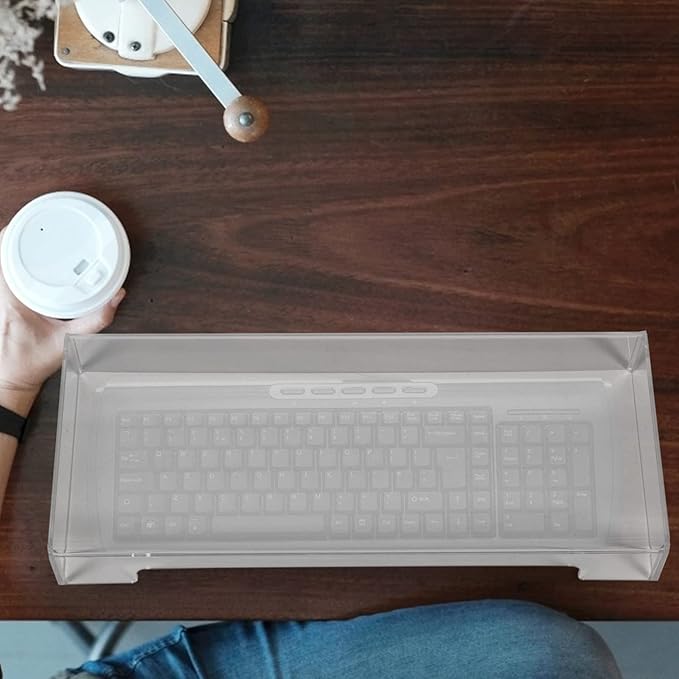 Cabilock Transparent Keyboard Dust Cover 14.76X6.22 Inch Waterproof Protective Case Removable Washable Keyboard Protector for 87 & 104 Key Electronic Keyboards Home Studio Use
