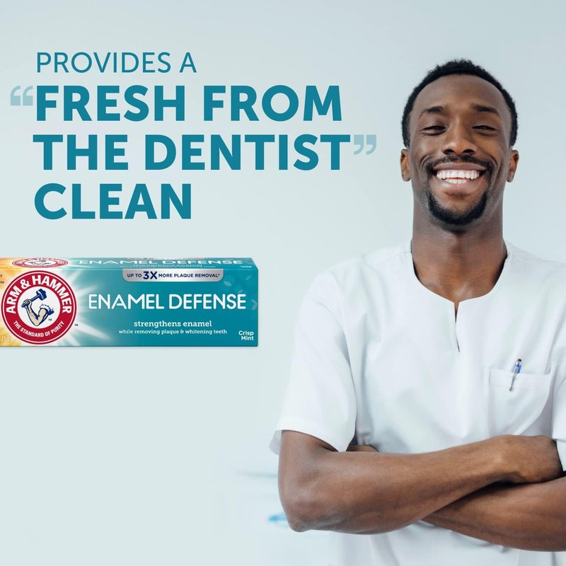 ARM & Hammer Truly Radiant Whitening & Enamel Strengthening Fluoride Toothpaste, Fresh Mint, 4.3 oz (Pack of 5)