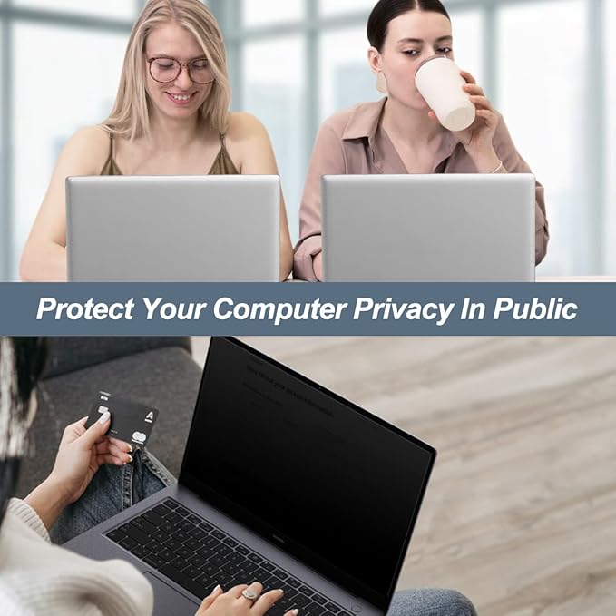 JEAPKA Laptop Privacy Screen 14 Inch Privacy Filter Screen Protector for 14Inch Laptop Anti Blue Light Glare Removable Filter