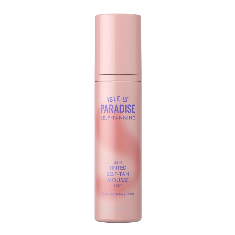Isle of Paradise Tinted Self Tanning Mousse- Light, Streak-Free Self Tanner, Natural-Looking & Lasts Up to 7 Days, Vegan & Cruelty Free Sunless Tanning Foam Mousse, 6.76 fl oz.