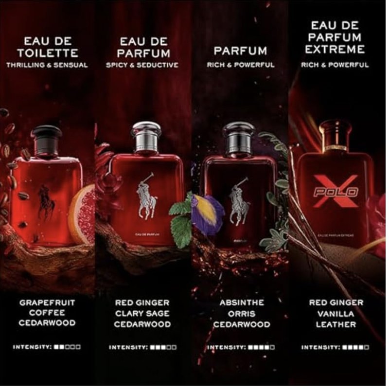 RALPH LAUREN FRAGRANCES Polo Red - Eau de Toilette - Men's Cologne - Woody & Spicy - With Grapefruit, Saffron, and Redwood - Medium Intensity - 2.5 Fl Oz
