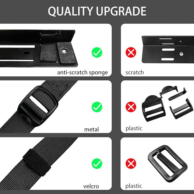 FEYRUN Under Desk Slide Out PC Mount with Anti-Scratch Sponge, Adjustable CPU Holder Bracket for Computer Tower (Black (Slide Access))
