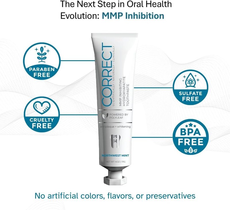 Fluoride-Free Nano-Hydroxyapatite Toothpaste – Whitening, Sensitive Teeth, MMP Inhibiting, Antiplaque, Remineralizing, Created by Doctors + Dentists for Gum Health, SLS-Free, Made in USA, 4oz, 2-Pack