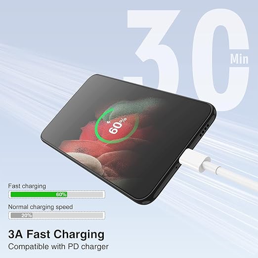 LOFPYE 3-Pack 1FT 60W USB C to USB C Cable, Type C Fast Charging Cable for iPhone Air 17 16e 16 15 Pro Plus Pro Max，for Galaxy S25/S24, for iPad Pro/Air/mini, for MacBook Pro/Air and More