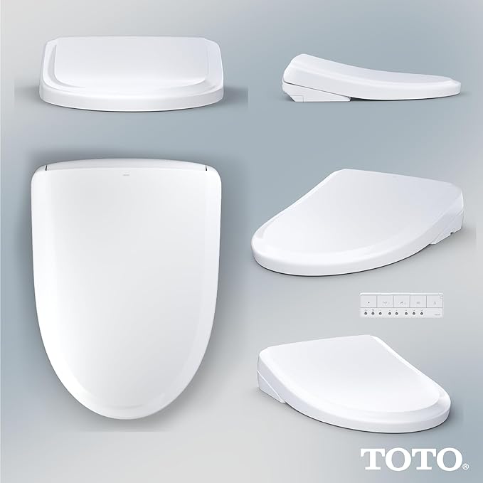 TOTOÂ® WASHLETÂ®+ S7A Electronic Bidet Toilet Seat, EWATER+Â® Bowl and Wand Cleaning, Auto Open and Close Classic Lid, Elongated, Cotton White - SW4734AT40#01