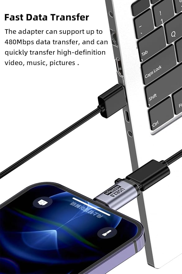 Jadebones USB C to Micro USB/Mini USB/Lighting Adapter, Light-ning to USB C/Micro USB Converter, Micro USB 2.0 to Type C/Lighting/Mini USB Connector (8 Pack)