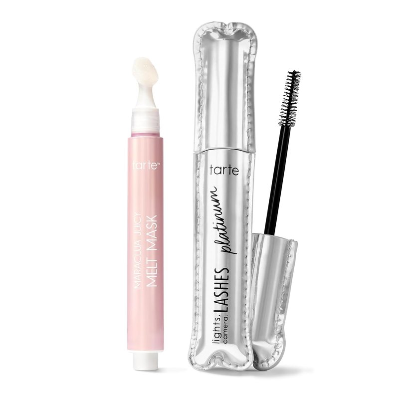 Tarte Lights, Camera, Lashes Platinum Voluminizing Mascara & Maracuja Juicy Melt Mask Set - Ultimate Lash & Skin Care Duo