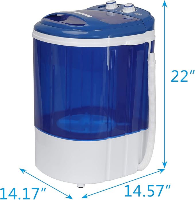 Nouva Mini Washing Machine, 5.7lbs Portable Washer for Compact Laundry Semi-Automatic Camping Washer & Spinner