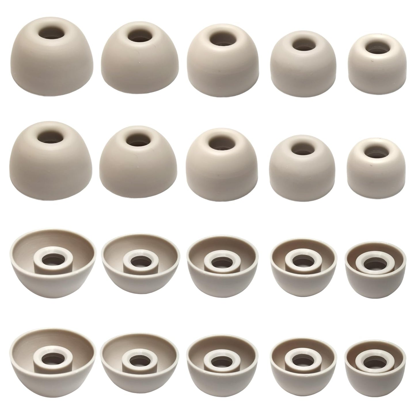 Replacement Earbud Tips for Powerbeats Pro 2 Ear Tips [10 Pairs ] – XL/L/M/S/XS Silicone Earbuds Tips Compatible with Beats Studio Buds/Beats Fit Pro/Solo Buds, Quicksand