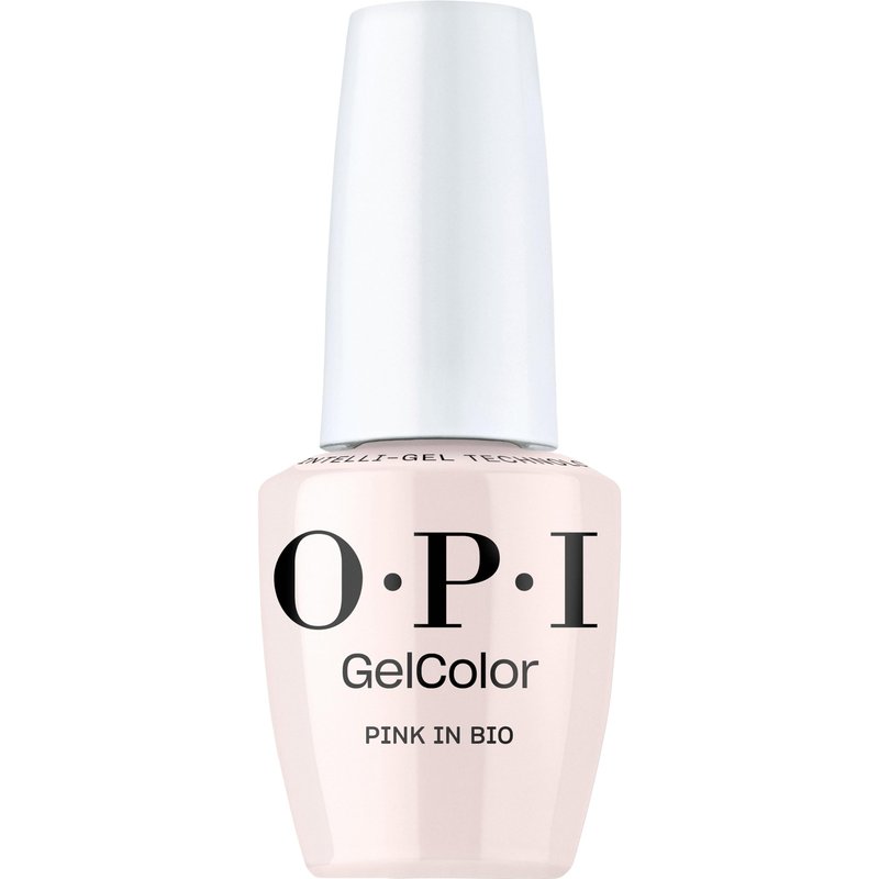 OPI GelColor Pink in Bio | Opaque Soft Muted Blush Pink Crème LED Cure Gel Nail Polish | Salon-Quality Shine, Long-Lasting Wear | 0.5 Fl Oz