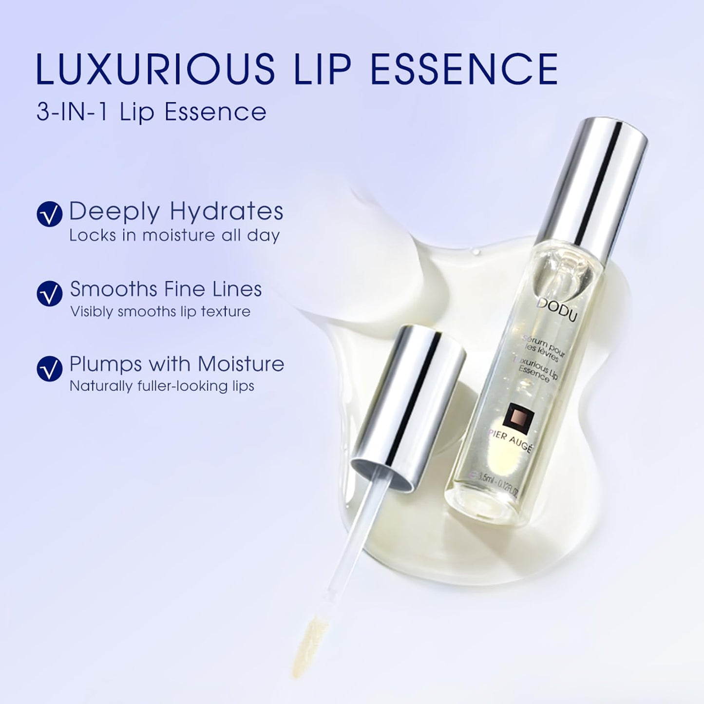 Pier Augé Lip Sleeping Mask, Overnight Lip Treatment for Dry & Flaky Lips, Hydrating & Nourishing Lip Balm for Soft, Smooth & Plump-Looking Lips, 0.12 fl oz