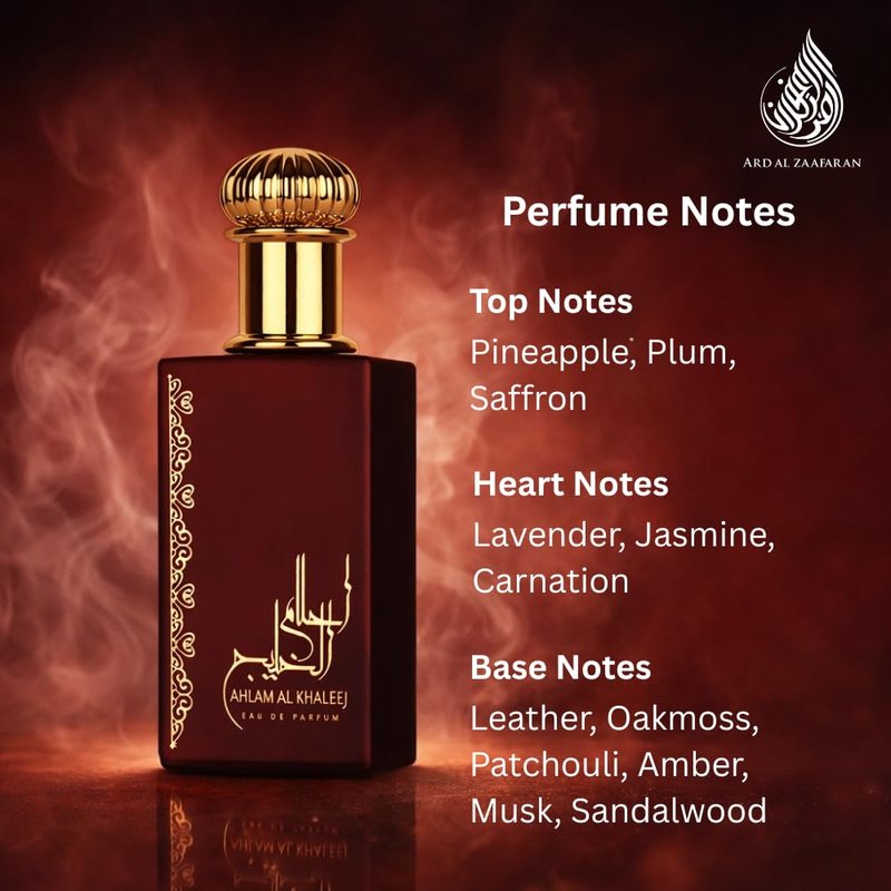 Ard al Zaafaran Ahlam Al Khaleej for Unisex Eau de Parfum Spray, 2.7 Ounce