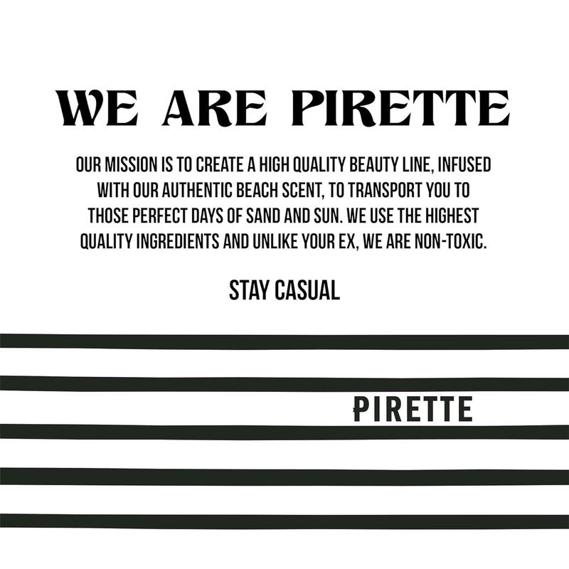 PIRETTE Fragrance Mist, Clean Vegan Hair & Body Spray with Fresh Green Coconut, Surf Wax & Sunscreen Notes, Daily Hair Perfume & Body Mist, Beachy Women’s Fragrances Made in USA, 3.4 fl oz