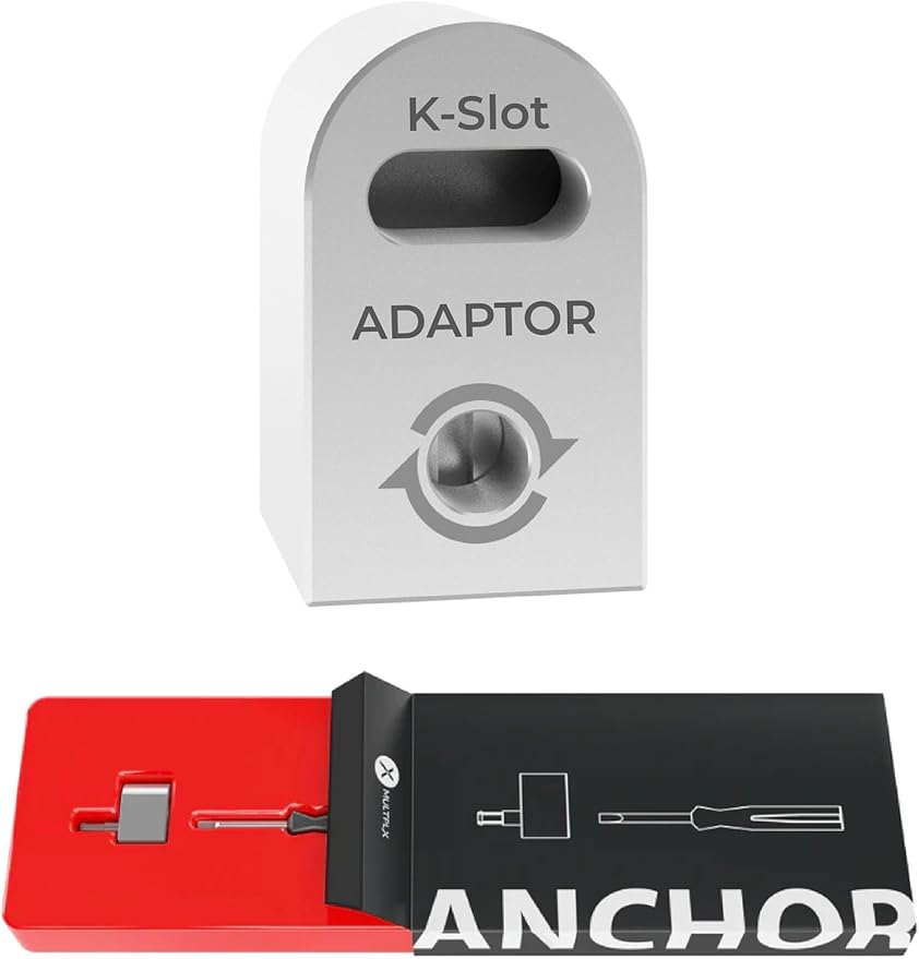 Multplx Laptop Lock Adapter for Security Lock | Adds Security Slot To Any Laptop inc MacBook | Use With Standard T-Shaped Bar Cable Locks | No Adhesive Needed