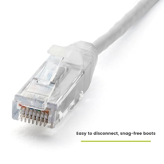 TRUECABLE Cat6 Component Rated Patch Cable, Unshielded (U/UTP), 7ft, White, 28AWG Stranded Pure Copper, Snagless 10G High-Speed Ethernet Cable, PoE++ 4PPoE 100W, UL Listed, RoHS-3, 5 Pack