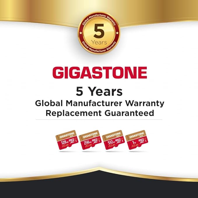 【5-Years Data Recovery】 GIGASTONE 128GB Micro SD Card with USB 3.2 Type C Card Reader, 4K Camera Pro MAX, Speed Up to 120MB/s Compatible with Gopro, DJI, Dash Cam, MicroSDXC UHS-I A2 V30 U3