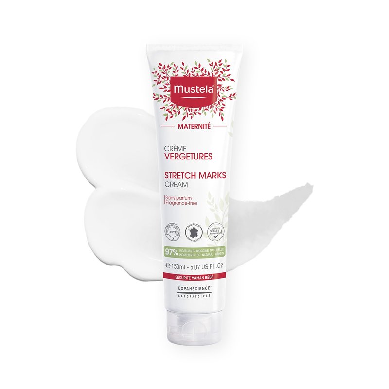Mustela Maternity Stretch Marks Cream for Pregnancy - with Natural Avocado, Maracuja & Shea Butter - Fragrance-Free & EWG Verified - 5.07 fl. Oz