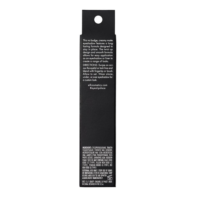 e.l.f. No Budge Matte Shadow Stick - Long-Wear Cream Eyeshadow | Vegan, Crease Resistant, Cool Beans