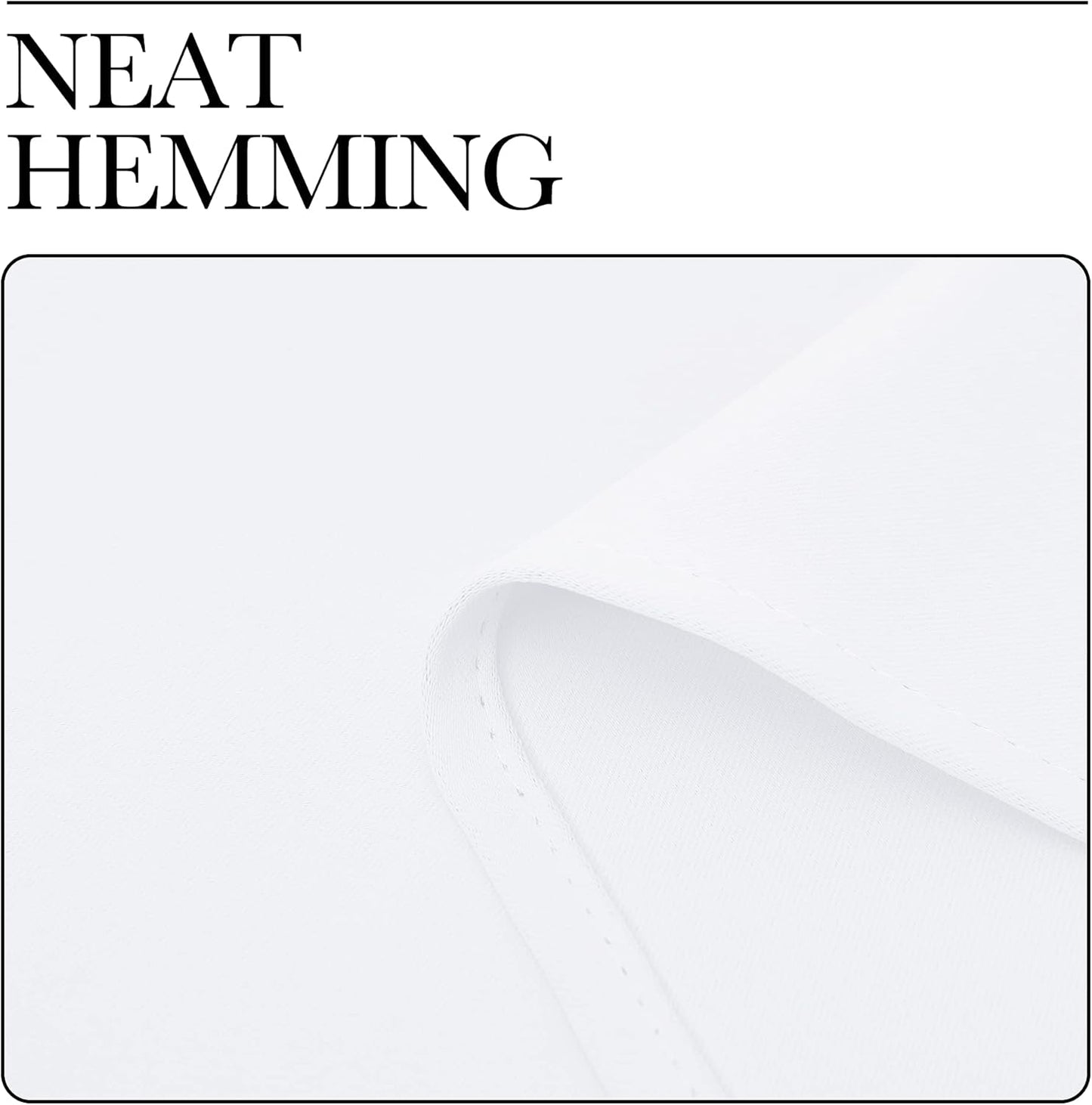 NICETOWN Curtains - 50% Light Blocking Drapery Panels for Small Windows | 2 Panels, 55" x 68", White