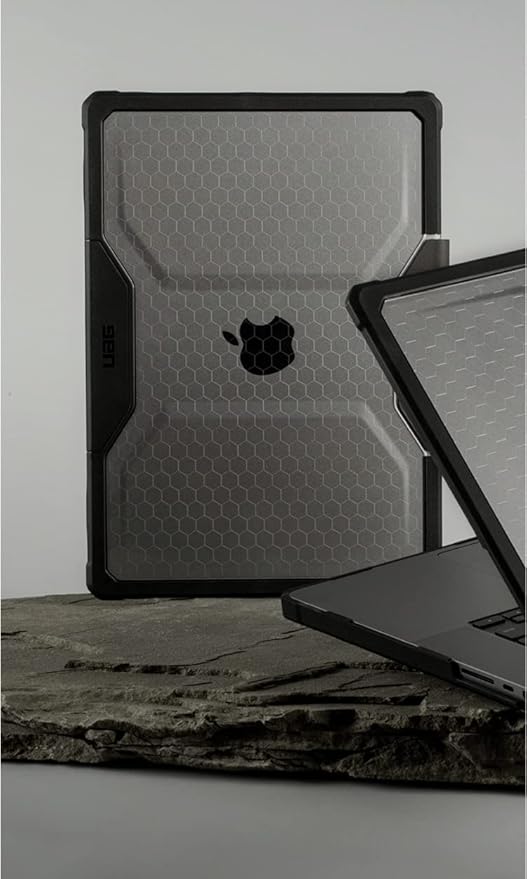 URBAN ARMOR GEAR UAG Designed for MacBook Pro 16" Case M5 2026 M4 2024 M3 2023 Pro/Max Chip Rugged Lightwieght Touch ID Military Grade Dropproof Laptop Cover, Plyo Translucent Clear Ice