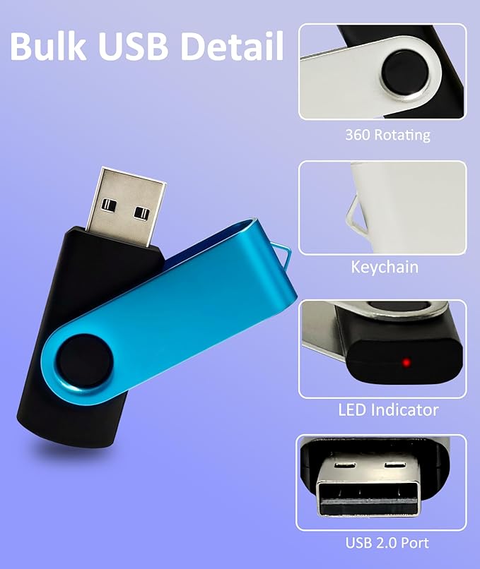 USB Drives 16GB USB 2.0 Flash Drive 10 Pack Nicepicten Thumb Drive Colorful Swivel Zip Jump Drive Memory Stick Pendrive USB Storage Flash Drive 16GB Ideal for Home & Office Shared Data Storage