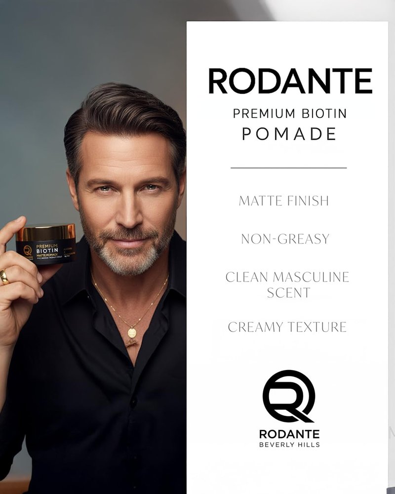 Biotin Matte Cream Texture Paste - Premium Thickening Pomade for Men | Medium Hold & Hair Growth Support, 85g/3oz