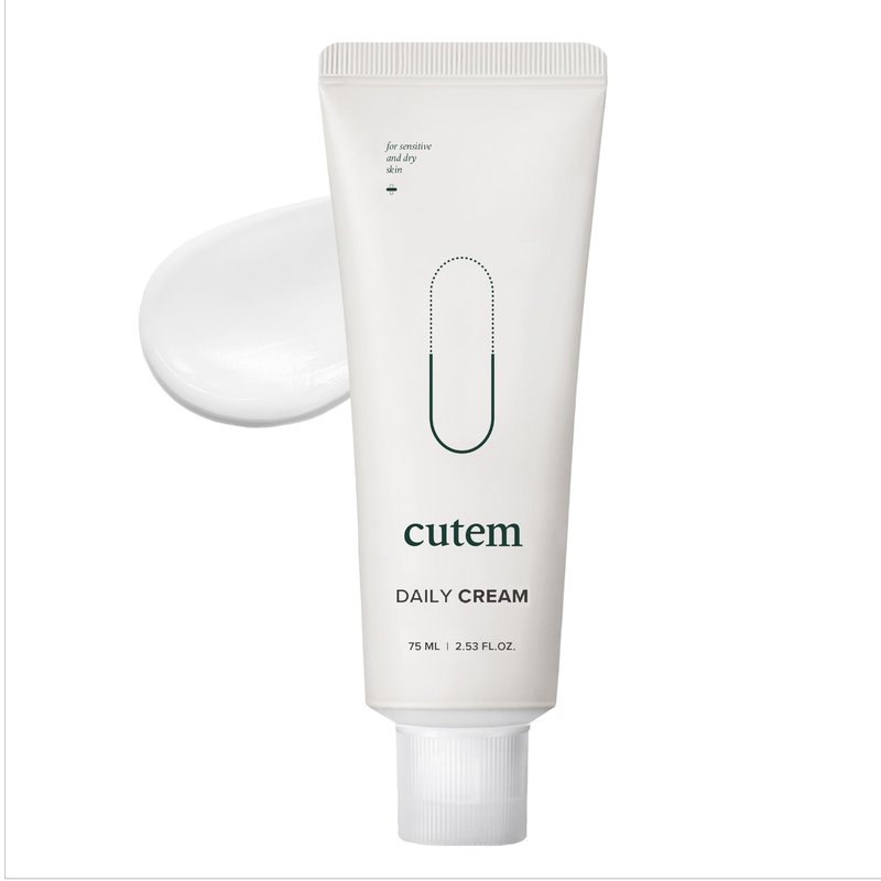 Cutem Daily Cream (1.69fl oz) - 3 in 1 Advanced Moisturizing Cream for Sensitive & Dry skin, Korean Skin Care by Barrier Strengthening Cream for Face & Body, Ceramide, 6 Peptides, Panthenol