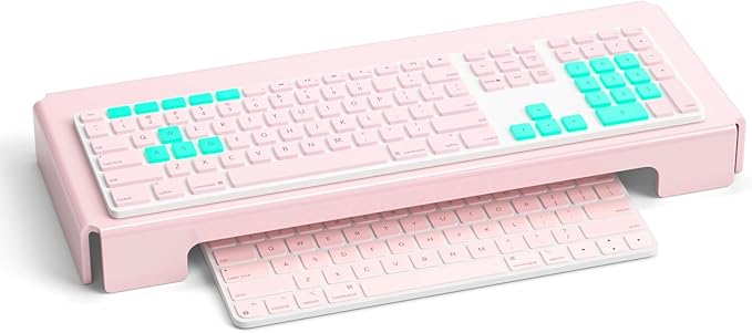 BOSSCASA Acrylic Computer Keyboard Cover, Mechanical Keyboard Dust Cover PC Keyboard Cat Protector, Cat Keyboard Protector (1 Pack, Lightpink)