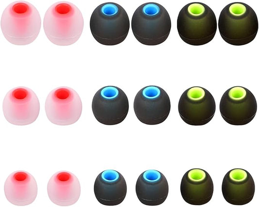 MMYQXI Replacement Earbud Tips Silicone Ear Tips Fit for in-Ear Headphones (Inner Hole 3.8mm -5.1mm) Earbud Replacement Tips 9 Pairs