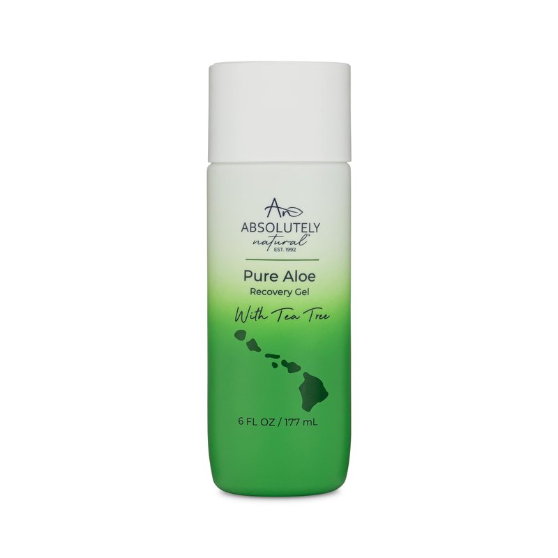 Absolutely Natural - 100% Pure Aloe Vera Cooling Gel - Lotion for Sunburn Relief & Rashes - Premium Sun Care with Vitamin E, Eucalyptus - 6 oz