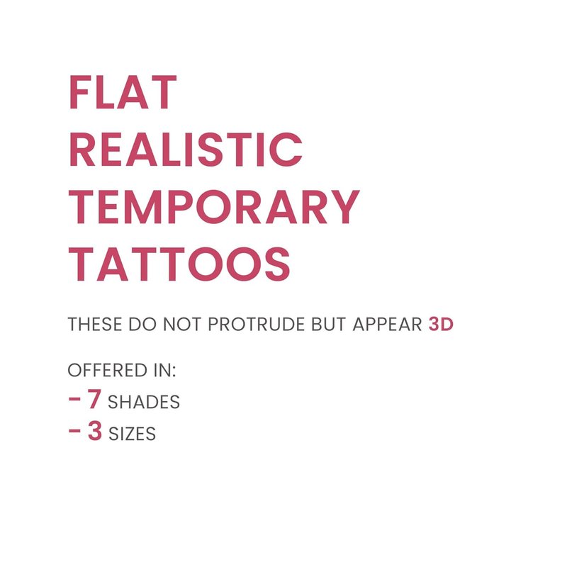 TataTattoos Realistic Temporary Nipple Tattoos - Non-Surgical Areola Covers for Mastectomy Recovery | Auburn, Medium (Pack of 10)