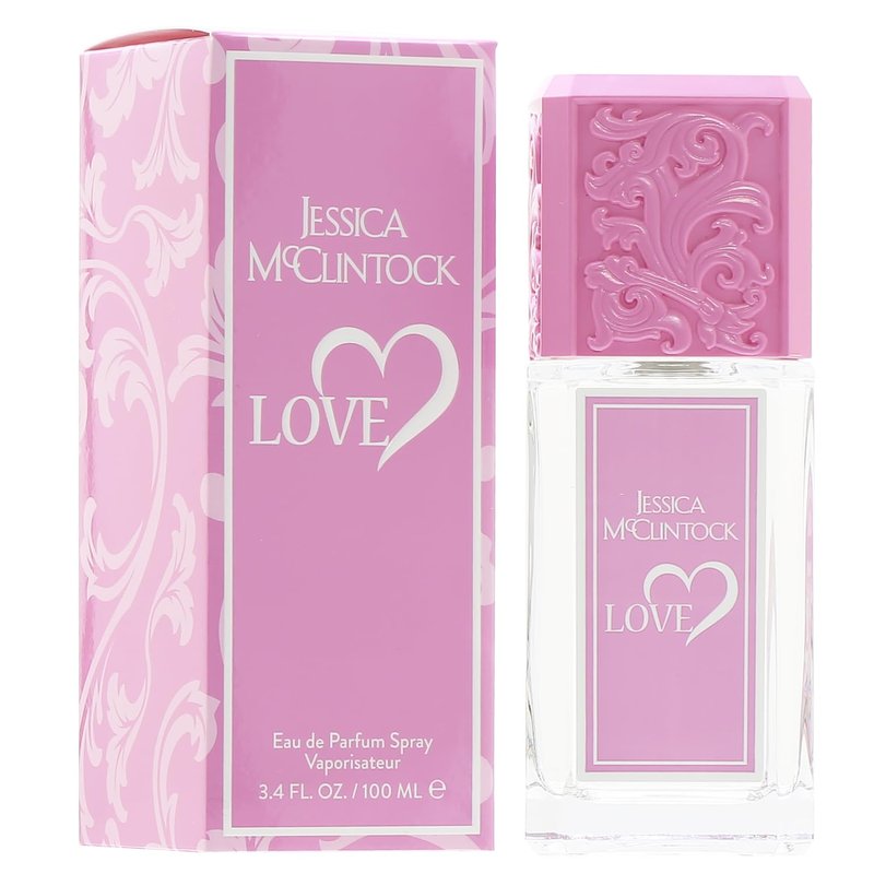 Jessica McClintock Love Eau De Parfum Spray for Women, 3.4 oz - Bright Floral Scent with Yuzu, White Tea, Gardenia, Jasmine & Amber, Romantic Long-Lasting Fragrance