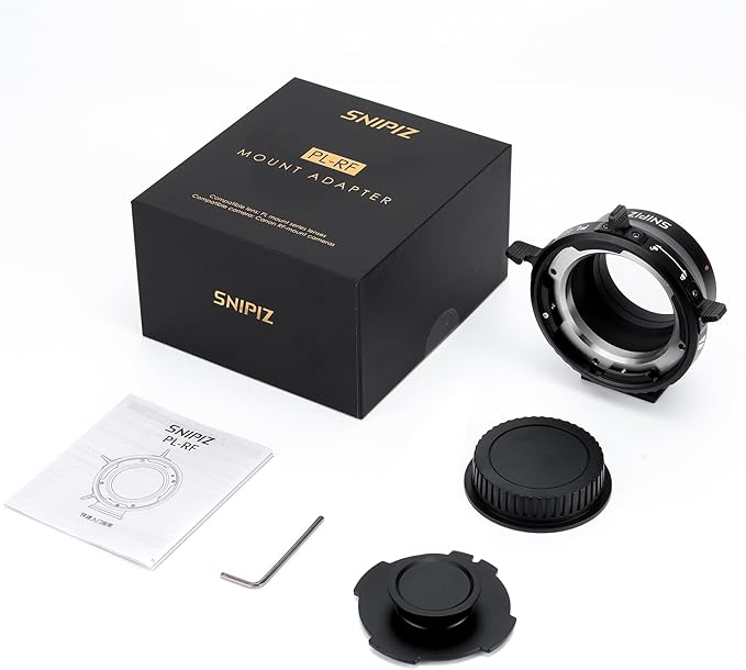 SNIPIZ PL-RF Lens Mount Adapter with Rotary Lock, Compatible with PL Lens to Canon RF Mount Cameras