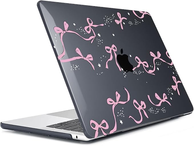 HOHAIYOO Compatible with MacBook Air 13.6 inch Case 2026 2025 2024-2022 Release M5 A3449 M4 A3240 M3 A3113 M2 A2681 with Touch ID, Hard Shell Case&Keyboard Cover&Screen Protector&Webcam Cover, Bows-b