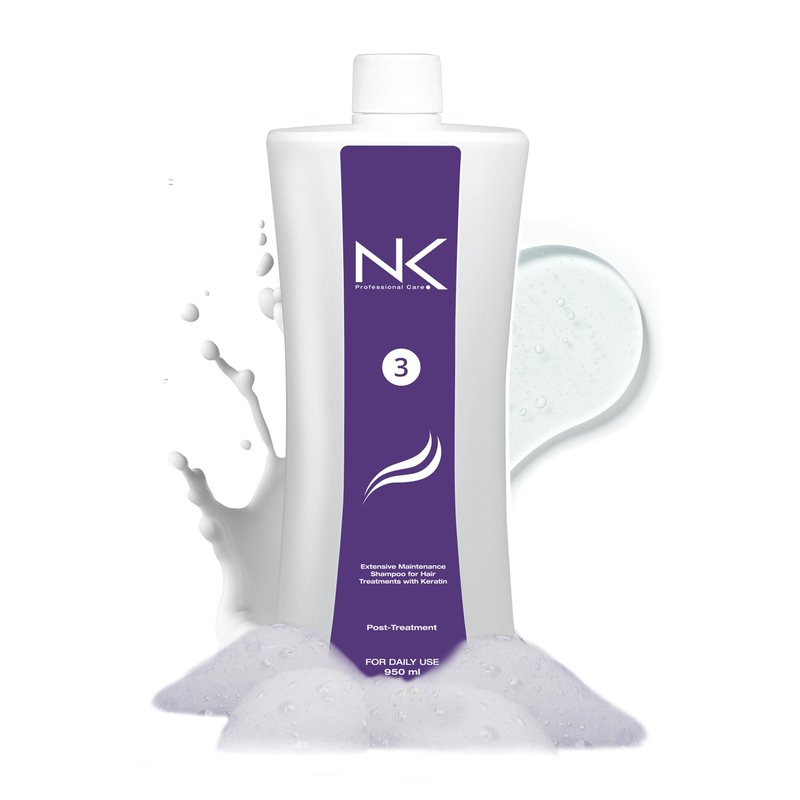 NK Professional Care Extensive Maintenance Shampoo Step 3 | For Hair Treatments with Keratin | NK Shampoo Post Treatment | Salt-free shampoo | 950ml | 32 Oz