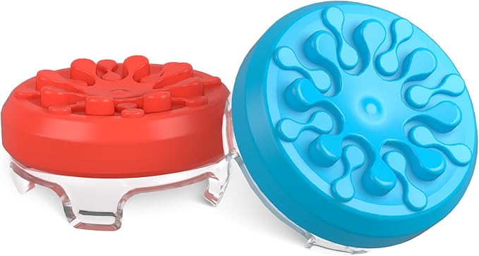 KontrolFreek Splash for Nintendo Switch Pro Controller | Performance Thumbsticks | Concave | Blue/Red